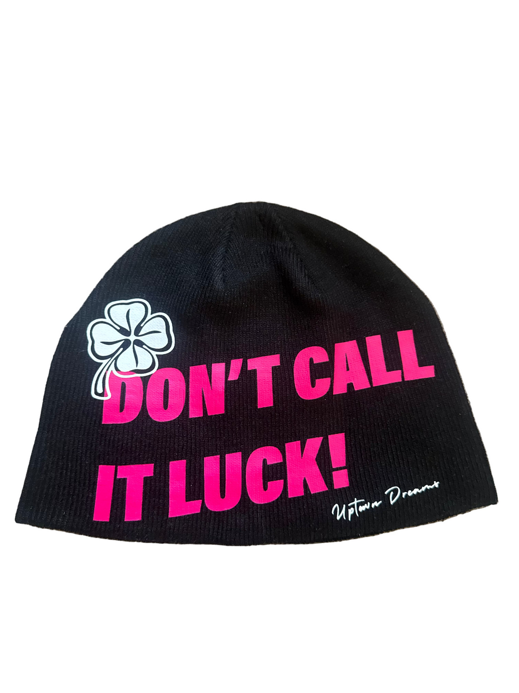 *PRE-ORDER* “Don’t Call It Luck” Beanie Hat Black/Pink